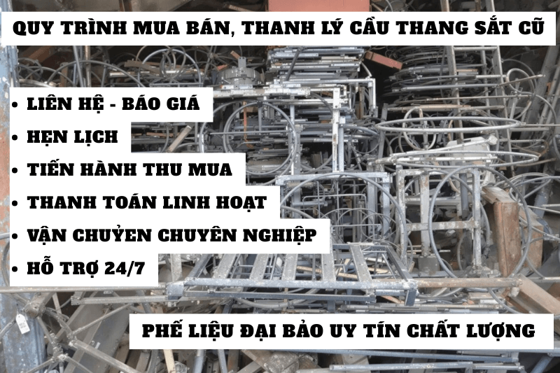 Quy trình mua bán, thanh lý cầu thang sắt cũ