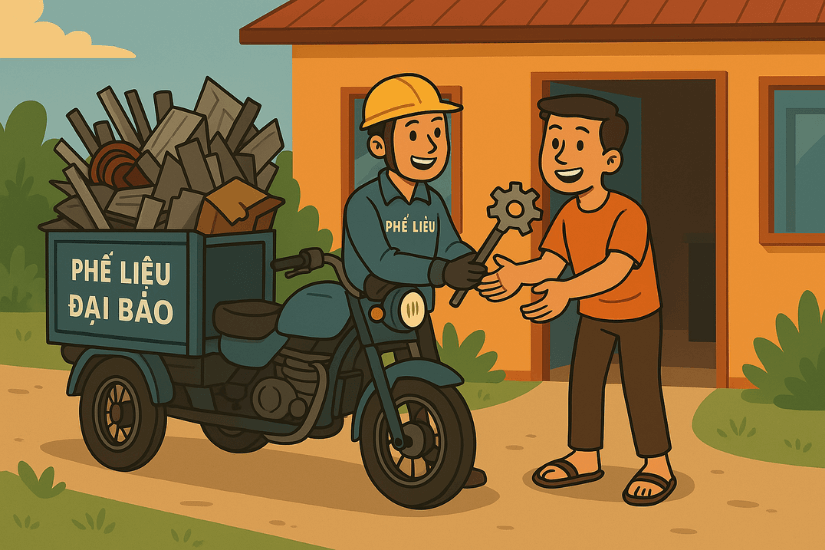 thu-gom-van-chuyen Quy trình thu mua phế liệu sắt của Đại Bảo