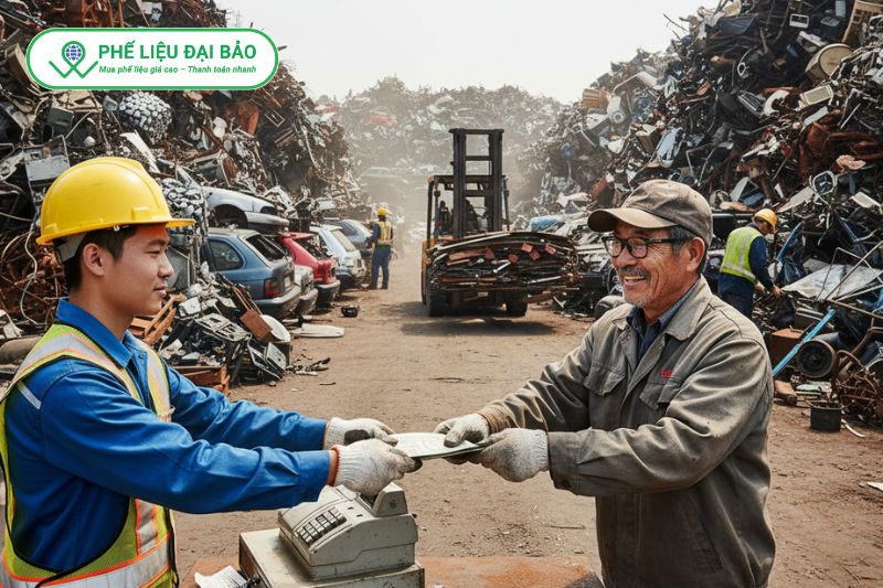 Đại Bảo luôn dọn dẹp sạch sẽ mặt bằng sau khi thu gom phế liệu